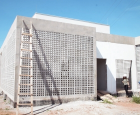 Canteiro de obras dos Laboratórios Analíticos de Geociências - LGC (Bloco 4)